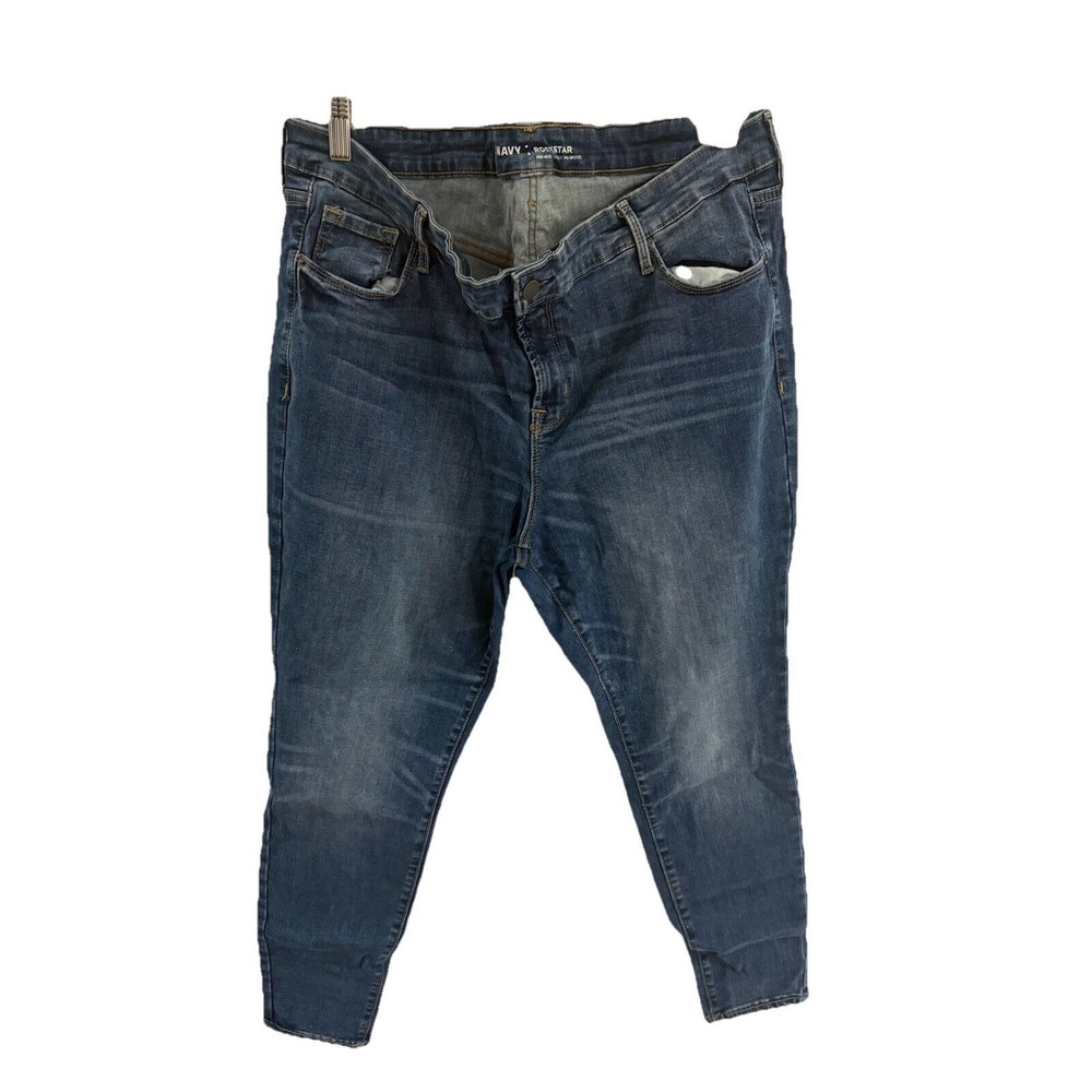 OLD NAVY WOMENS JEANS SIZE 18 ROCKSTAR MID RISE‎ MEDIUM WASH DENIM SKINNY